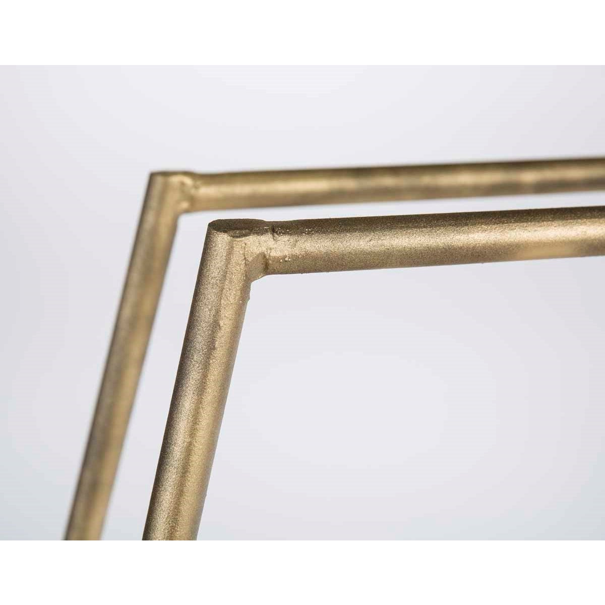 Gregory Console Table in Antique Brass with Glass Top in Spiced Cocoa